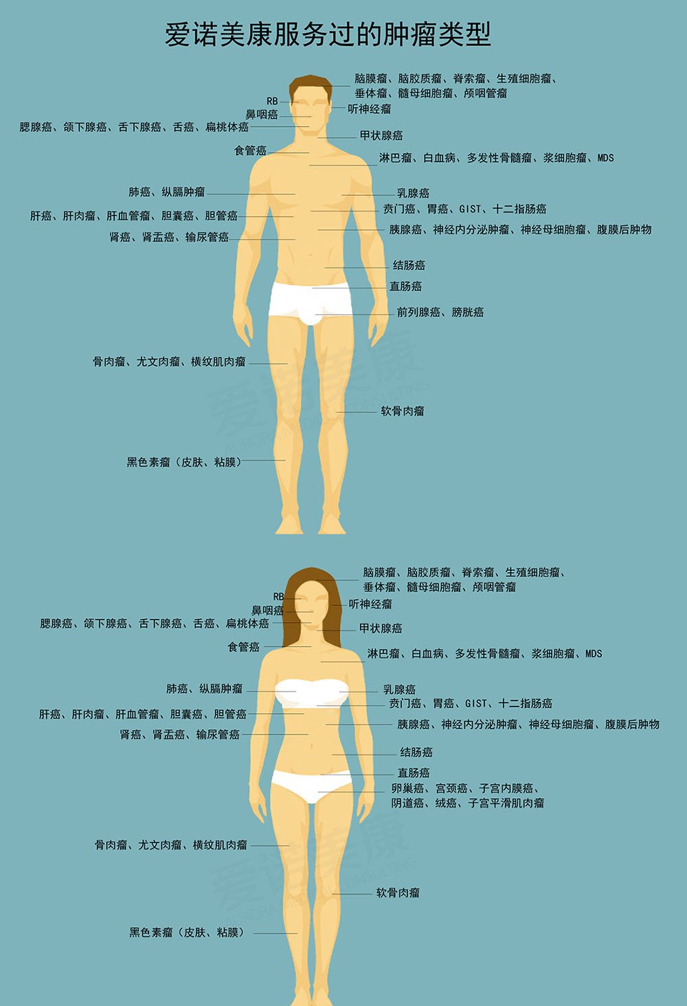 我们服务过的出国看病肿瘤类型?